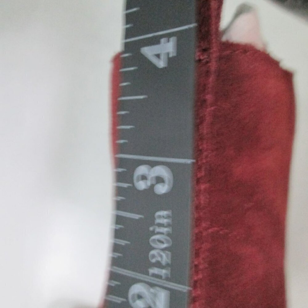 Diba Blake Suede Leather Lace-Up, Side Zipper Wedge Booties-Burgandy-Various-NWT - Picture 12 of 15